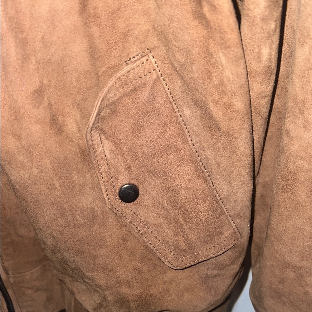 Bombay Leather Mens Baron brown suede Leather Jacket NWOT - Picture 8 of 15